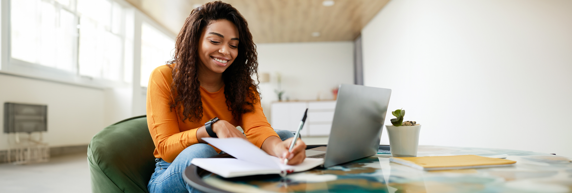 girl doing paperwork